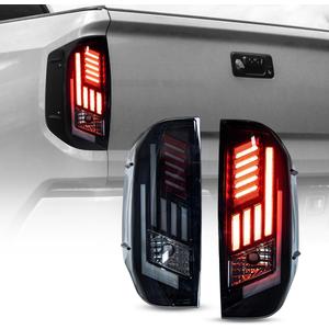 Nixon Offroad Sequential Tail Lights, LED Taillights Assembly for 2014-2021 Toyota Tundra, LED Sequential Turn Signals, DRL, Brake Lights Tail Lamps Sets, Passenger & Driver Sides (Smoke Lens)