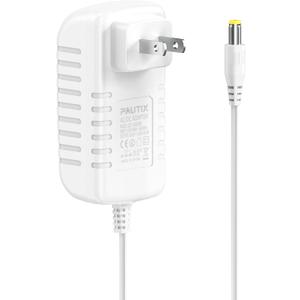 PAUTIX 24V DC Power Supply Adapter 2A 48W Low Voltage Converter LED Driver Transformer with 5.5 x 2.1mm US Plug for LED Strip,COB LED Lighting,CCTV Camera,Suit 1.5A 1A 0.5A Device Power Source(White)