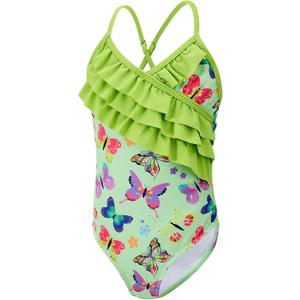 American Trends Girls' Swimwear Girls One Piece Swimsuits Ruffle Kids Bathing Suits for Girls (L)