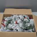 Christmas Wreath for Front Door 24inch - Light Up Artificial Christmas Wreath, Lighted Christmas Wreaths Battery Operated, with Bells and Wreath Hanger, for Front Door Wall Windows Xmas Decoration