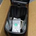 Cesun Small Bathroom Trash Can with Lid Soft Close, Step Pedal, 6 Liter / 1.6 Gallon Stainless Steel Garbage Can with Removable Inner Bucket, Anti-Fingerprint Finish (Matt Black)