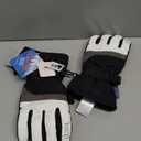 MCTi Ski Gloves,Winter Waterproof Snowboard Snow 3M Thinsulate Warm Touchscreen Cold Weather Women Gloves Wrist Leashes (Small, White)