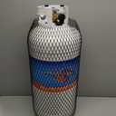 Flame King YSN401 Steel Propane Tank Cylinder With Overflow Protection Device Valve, 40 Lb, White