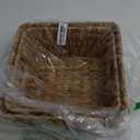 Water Hyacinth Storage Baskets Set of 2, Woven Basket for Gifts Empty, Handwoven Wicker Baskets Organizers with Handles for Pantry, Living Room，Shelf & Home Decor, Medium