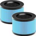 MK01 & MK06 Filter Replacement Compatible with Aroeve MK01, MK06, ToLife TZ-K1 and Kloudi DH-JH01 Air Purifier, Standard Version, Blue, 2 Pack