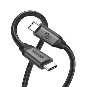 Silkland USB C Monitor Display Cable 5FT [4K@144Hz/60Hz 8K@30Hz], USB C 3.2 Gen 2x2 Video Cable, 20Gbps Data Transfer, 240W PD Fast Charge, Compatible with iPhone 17, MacBook Pro, iPad