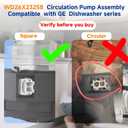 WD26X23258 Dishwasher Circulation Pump Assembly - Compatible with GE Dishwasher Models，Upgraded Brushless Motor Replaces WD26X22285, WD26X22826, WD26X22518, EAP11772000