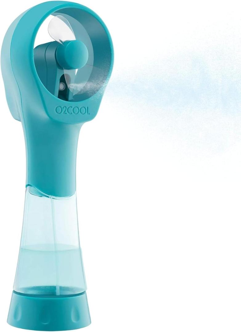 O2COOL Elite Battery Powered Handheld Water Misting Fan (Teal) (1 Pack)