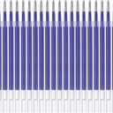 PATIKIL Gel Pen Refills, 24 Pcs 0.8mm Medium Point Glitter Coloring Gel Ink Pen Replace Refills for Retractable Click Pens Writing Drawing Doodling Office Study Classroom Supplies, Blue