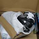 Kuxuan Boys Adjustable Inline Skates with Light up Wheels, Fun Illuminating Skates for Kids Girls Youth (Large(Kids 3-6 US), Black Came)