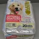Paw Inspired 20ct Disposable Dog Diapers | Female Dog Diapers Ultra Protection | Diapers for Dogs in Heat, Excitable Urination, or Incontinence (X-Large)