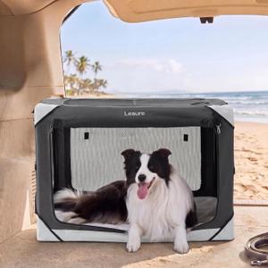 Lesure Portable Collapsible Dog Crate for Large Dogs, 36in Charcoal Grey
Good Housekeeping Awards, Portable Travel Camping Kennel, Indoor Outdoor, Easy Set Up and Fold, For Large Breeds Up to 70 lbs