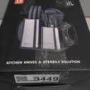 RAXCO Kitchen Set,7-Piece Cooking Utensils,5-Piece Kitchen Gadgets,6-Piece Knife set,Gray