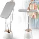 Standing Garment Steamer with 1800w Power, 54 fl.oz Water Tank for 1-Hour Continuous Steaming, 10-Level Steam Adjustment for Flat Hanging & Diagonal Ironing