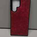 LOHASIC for Galaxy S22 Ultra 5G Case, Luxury Elegant PU Leather Flexible Bumper Rugged Non-Slip Grip Shockproof Full Body Protective Cover Women Cases for Samsung Galaxy S22 Ultra 6.8 inch - Magenta