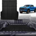 Truck Bed Mat for Chevy Colorado/GMC Canyon 2025 2024 2023, 5FT Rubber Bed Mats for Chevy Colorado/GMC Canyon Pickup Truck Bed Accessories Cargo Mat Anti-Slip