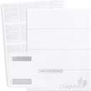 Blank W2 4-Up Horizontal Tax Forms 2025, 25 Employee Set, Designed for QuickBooks Online and Accounting Software, with Back Instructions, 25 Self Seal Envelopes Included, 4 Down Forms