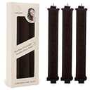 Luckybear Overnight Heatless Hair Curler to Sleep in, Satin Velvet Overnight Curls Flexi Blowout Jumbo Rods, No Heat Sleeping Curling for Hair Styling Tools - 3pcs Brown