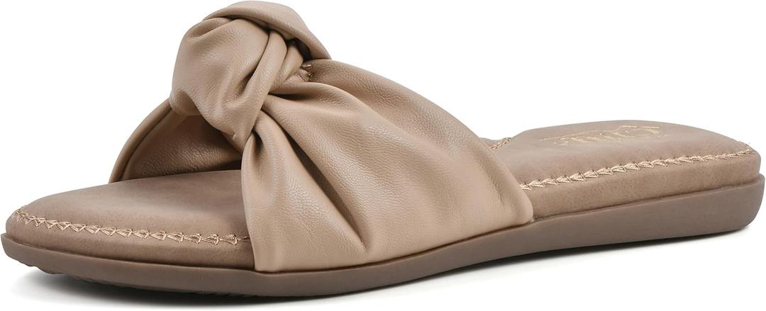 CLIFFS BY WHITE MOUNTAIN Women's Fanciful Sandal (6, Natural/Smooth)