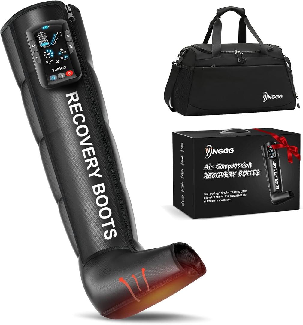 Leg Massager, Cordless Recovery System for Improved Circulation, Professional Foot Massage Boots with 5 Massage Areaes, 8 Intensities(Only Single Leg)-Medium Leg Massager, Cordless Recovery System for Improved Circulation, Professional Foot Massage Boots with 5 Massage Areaes, 8 Intensities(Only Single Leg)-Medium