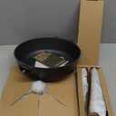 SENSARTE Nonstick Frying Pan Skillet with Lid, 10.5 Inch Deep Frying Pan, 3.8 Qt Non Stick Saute Pan with Cover, Induction Pan, Healthy Non Toxic Cooking Pan with Helper Handle, PFOA PFOS Free (Classic Black)