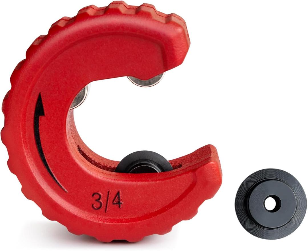 3/4" Tube Cutter Copper Pipe Slice Zinc Alloy Body with 1 Replacement Cutting Wheel