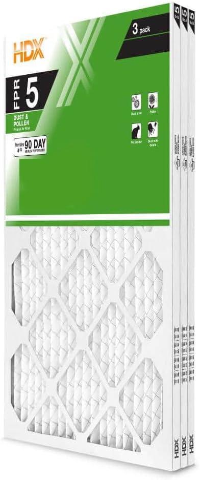 3-Pack 16x25x1 Air Filter MERV 8, Pleated HVAC AC Furnace Air Filters Replacement (Actual Size 15.75 x 24.75 x 0.75 in) up to 90-days per Filter, Works in furnaces, HVAC, wall and ceiling vents