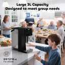 Instant Hot Water Dispenser Countertop for Rapid Heating, Electric Kettle with 6 Temperature Settings & 4 Volume Options, Water Boiler with 3L Removable BPA-Free Water Tank