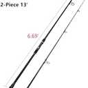 Fiblink Surf Spinning Fishing Rod 2-Piece Graphite Travel Fishing Rod(12 Feet & 10 Feet)