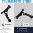 Front Lower Control Arms Driver Passenager Side Fit for Toyota Corolla 2003-2008, Celica 2000-2005 - 4 pcs Suspension Kit with Ball Joints