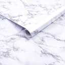 Arthome White Marble Contact Paper - Peel and Stick Wallpaper - Self-Adhesive & Removable Wall Paper for Furniture Desk, Kitchen Countertop, Cabinet, Shelf Liner, Wallcovering, (35.4"x120")
