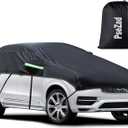 Universal SUV MPVHalf Car Cover Waterproof All Weather, Hail Protector Car Body Covers Outdoor Indoor for All Season Windproof Dustproof UV Resistant Snowproof Protect Your Windshield and Roof