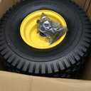 MAXROLLORS (2 Pack) 15x6.00-6 Tubeless Front Tire and Wheel, 3/4" Bearings, 3" Offset Hub, 4-Ply, Compatible with 100 and 300 Series John Deere Riding Mowers