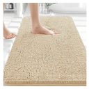 OLANLY Bathroom Rugs 30x20, Extra Soft Absorbent Chenille Bath Rugs, Rubber Backing Quick Dry, Machine Washable Bath Mats for Bathroom Floor, Tub and Shower, Home Decor Accessories, Beige