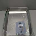 kathson Stainless Steel Bird Bath 16.14"12.2"2.36" Metal Bird Bath Tray Pet Bird Cleaning Accessories Bird Bathtub Bird Bath Tray Pet Shower Tub Pigeon Bathtub Bird Cage Bathtub Tray