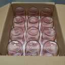 Amzcku 16 oz Rose Pink Mason Jars with Lids, 12 Pack Regular Mouth Quart Canning Jar, Safe For Storage, Canning, Pickling, Preserving, Fermenting, DIY Crafts & Decor