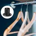 uxcell 1'' Dia Stainless Steel Pole Sockets Flange Rod Holder Bracket Support for Bathroom Closet Curtain, Set of 8, Black