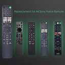 Voice Remote Replacement for Sony Smart TV Control:Comptible for 2019-2025 Sony Bravia OLED LED 4K 8K UHD, for Android Google TV with Shortcuts YouTube and Disney+ etc.
