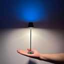 Timjorman RGB Palm-Sized Cordless Table Lamp, Rechargeable Touch Metal Bedside Lamp, 3 Brightness 3000K Warm Light, Small Table Lamp for Bedroom, Restaurant, Patio, Camping (Antique Brass&Black 1PACK)