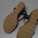 TEMOFON Women's Low Wedge Heels Summer Dressy Platform Sandals Elastic Ankle Strap Open Toe Flower Shoes Size 38