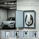 Wall-Mounted EV Charger Protection Box Cover, Compatible with Tesla & Most EV Chargers, Charger Station Cover Case, Enclosure with Combination Lock, Wall Mount Installation with Expansion Screws.