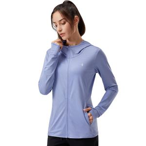 Soothfeel Women's UPF 50+ Sun Protection Hoodie Jacket Lightweight Long Sleeve Sun Shirt for Women with Pocket Hiking Outdoor (X-Large)