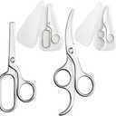 Jasni 2-Pack All 304 Stainless Steel Baby Food Scissors Detachable Vegetables Meat Noodles Kitchen Shears for Infant Kids Anti-Rust Food-Grade Dishwasher Safe with Travel Storage Case
