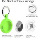 5 x ADVENTUREMORE Tags Holder with QR Code Dog Tag, Tags Case with Anti-Lost O-Ring, Waterproof Dustproof Tags Keychain Holder for Kids, Pets, Bags, Keys Green