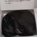 morvally Short Straight Bob Wig Heat Resistant Hair with Blunt Bangs Natural Looking Cosplay Costume Daily Wigs (14", 2# Black)