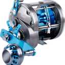 Trolling Reel Saltwater Level Wind Reels, Drag Reels Boat Fishing Ocean Fishing for Sea Bass Grouper Salmon (SHA40)
