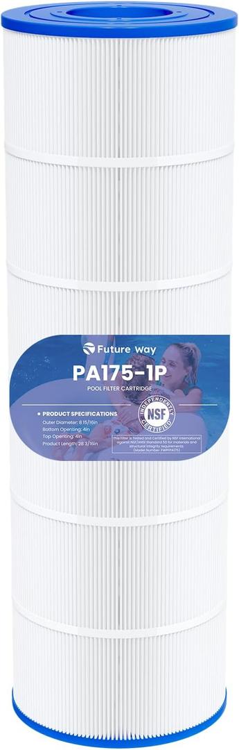 Future Way C1750 Pool Filter Cartridge Replacement for Hayward C1750, Replace for Hayward CX1750RE, Pleatco PA175, Unicel C-8417, Filbur FC-1294, 175 sq. ft