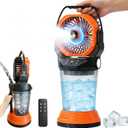 Portable Misting Fan for Outside, Rechargeable Mist Fan with 30000mAh Battery & Remote, 120° Auto Oscillating, 2L Water Tank, 4 Speeds & 3 Timers Spray Fan for Camping Patio Backyard