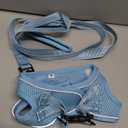 BELLA & PAL Step in Vest Harness for Small and Medium Dogs, No Pull Small Dog Harness with Leash Set, Comfortable Air Mesh Dog Vest Harness with Reflective Strip (Sky Blue, M)