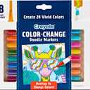 Crayola Color Changing Markers (8ct), No Bleed Markers for Adult Coloring, Dual Sided Marker Set, Cool Art Supplies, Gift for Teens (1 Count (Pack of 1))